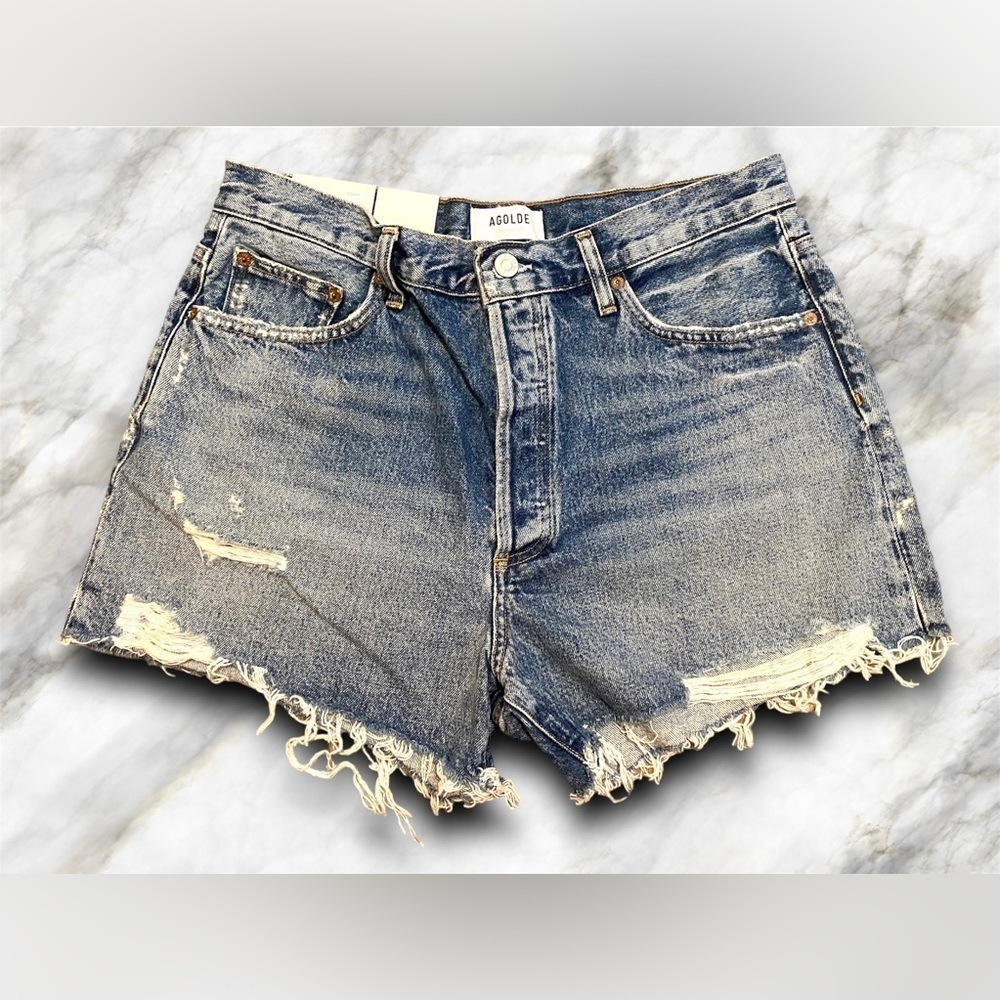 Agolde Dee Vintage High Rise Denim Jean Shorts